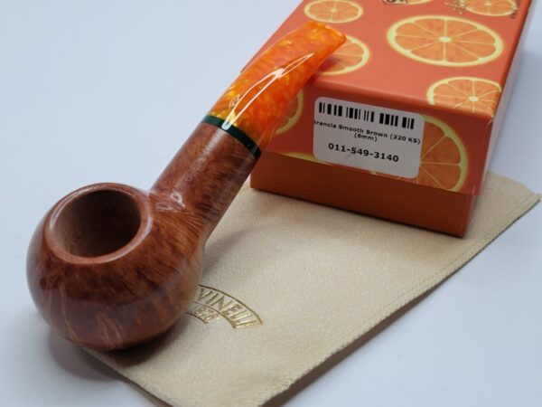 Savinelli Arancia Smooth Brown 320 KS Author Briar Tobacco Pipe, 6mm [SOLD OUT] - Image 3