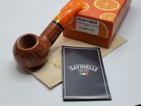 Savinelli Arancia Smooth Brown 320 KS Author Briar Tobacco Pipe, 6mm [SOLD OUT] - Image 4