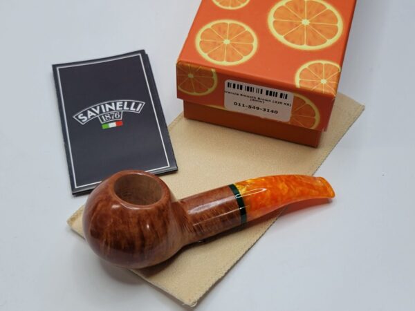 Savinelli Arancia Smooth Brown 320 KS Author Briar Tobacco Pipe, 6mm [SOLD OUT] - Image 5