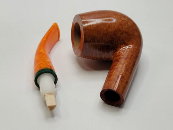 Savinelli Arancia Smooth Brown 670 KS Bent Billiard Briar Tobacco Pipe, 6mm [SOLD OUT] - Image 19