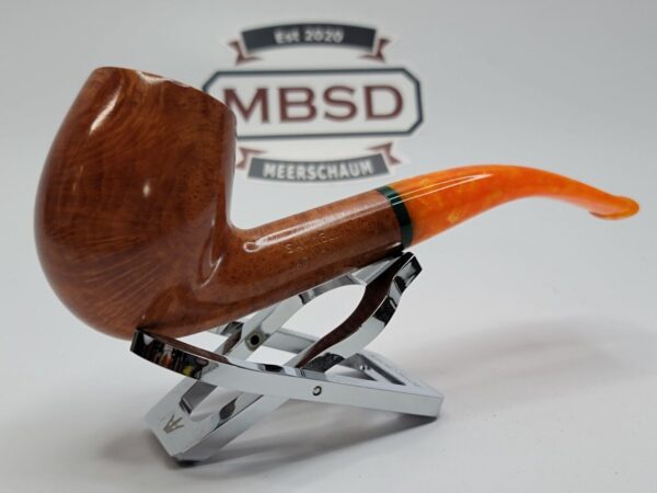 Savinelli Arancia Smooth Brown 670 KS Bent Billiard Briar Tobacco Pipe, 6mm [SOLD OUT] - Image 6