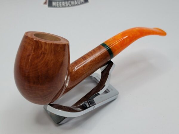 Savinelli Arancia Smooth Brown 670 KS Bent Billiard Briar Tobacco Pipe, 6mm [SOLD OUT] - Image 7