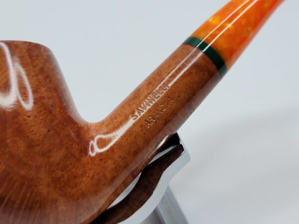 Savinelli Arancia Smooth Brown 670 KS Bent Billiard Briar Tobacco Pipe, 6mm [SOLD OUT] - Image 9