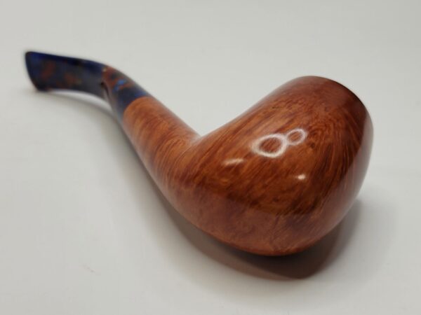 Savinelli Fantasia Smooth Natural 606 KS Bent Billiard Briar Smoking Pipe, 6mm [SOLD OUT] - Image 15