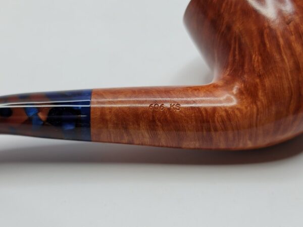 Savinelli Fantasia Smooth Natural 606 KS Bent Billiard Briar Smoking Pipe, 6mm [SOLD OUT] - Image 16