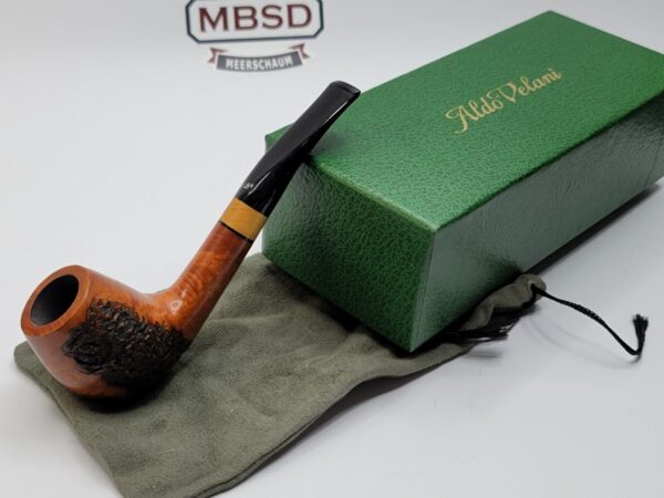 Aldo Velani Firmata Rustico Partially Rusticated Estate Briar Tobacco Pipe [SOLD OUT] - Image 3