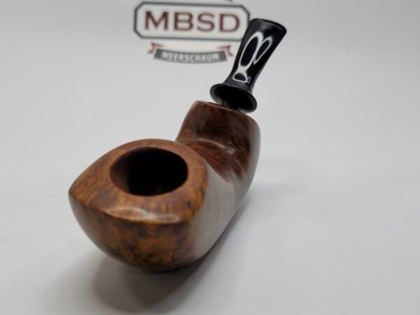 Bennie Joe Pipes Large Plateau Grain Freehand Briar Tobacco Pipe, Ebonite [SOLD OUT] - Image 13