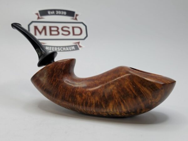 Bennie Joe Pipes Large Plateau Grain Freehand Briar Tobacco Pipe, Ebonite [SOLD OUT] - Image 14