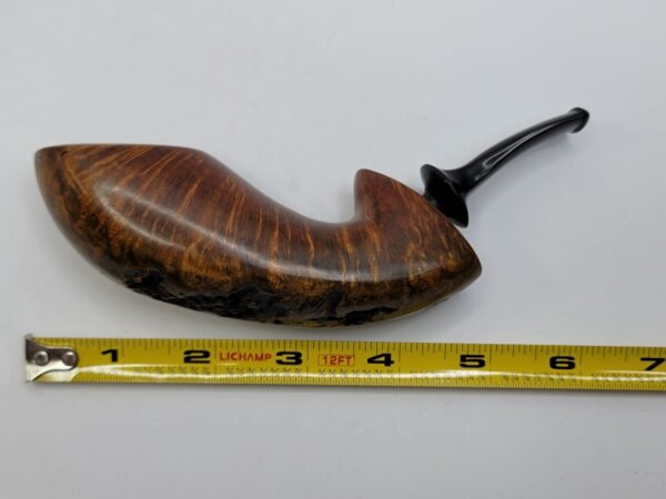 Bennie Joe Pipes Large Plateau Grain Freehand Briar Tobacco Pipe, Ebonite [SOLD OUT] - Image 15