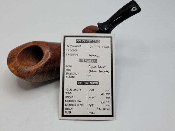 Bennie Joe Pipes Large Plateau Grain Freehand Briar Tobacco Pipe, Ebonite [SOLD OUT] - Image 18