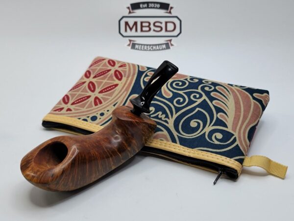 Bennie Joe Pipes Large Plateau Grain Freehand Briar Tobacco Pipe, Ebonite [SOLD OUT] - Image 3