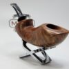 Bennie Joe Pipes Large Plateau Grain Freehand Briar Tobacco Pipe, Ebonite [SOLD OUT] - Image 7