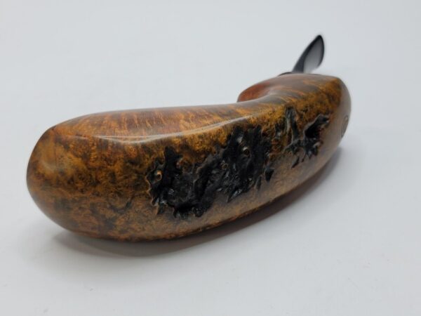 Bennie Joe Pipes Large Plateau Grain Freehand Briar Tobacco Pipe, Ebonite [SOLD OUT] - Image 10