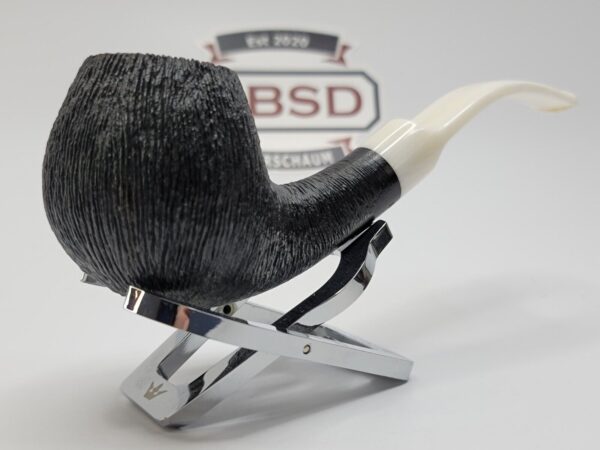 BriarWorks Classic C91 Black Rusticated Estate Briar Tobacco Pipe, USA [SOLD OUT] - Image 4