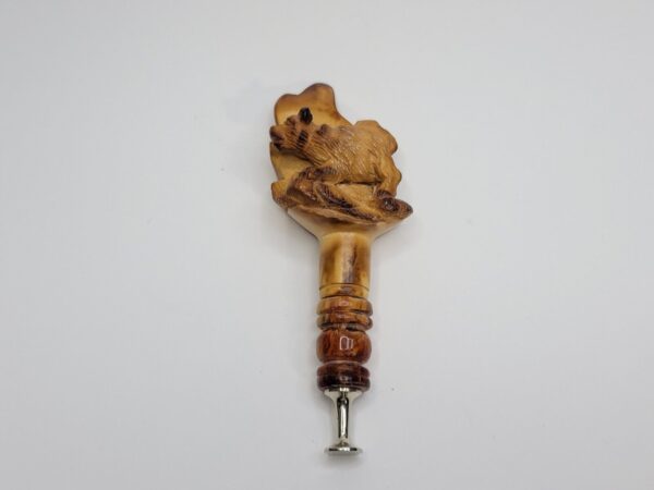 Hand Carved Block Meerschaum Tobacco Smoking Pipe Tamper, Of Bear [SOLD OUT] - Image 3