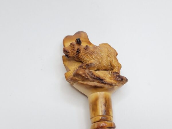 Hand Carved Block Meerschaum Tobacco Smoking Pipe Tamper, Of Bear [SOLD OUT] - Image 4