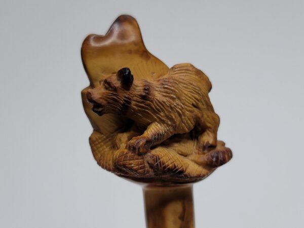 Hand Carved Block Meerschaum Tobacco Smoking Pipe Tamper, Of Bear [SOLD OUT] - Image 5