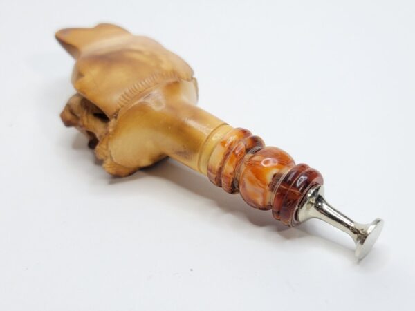 Hand Carved Block Meerschaum Tobacco Smoking Pipe Tamper, Of Bear [SOLD OUT] - Image 8