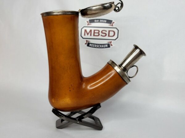 Large, Beautifully Colored Antique 1800s Block Meerschaum Tobacco Pipe Bowl [SOLD OUT] - Image 11