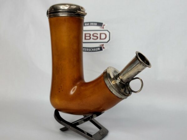 Large, Beautifully Colored Antique 1800s Block Meerschaum Tobacco Pipe Bowl [SOLD OUT] - Image 8