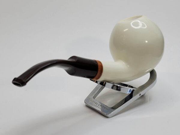 Large MBSD Meerschaum Bent Ball Block Meerschaum Tobacco Pipe, 9mm Filter [SOLD OUT] - Image 11