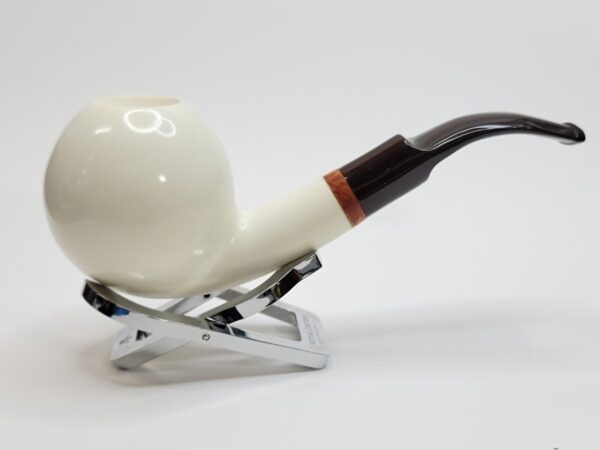 Large MBSD Meerschaum Bent Ball Block Meerschaum Tobacco Pipe, 9mm Filter [SOLD OUT] - Image 14