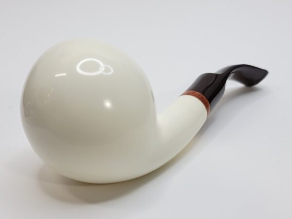 Large MBSD Meerschaum Bent Ball Block Meerschaum Tobacco Pipe, 9mm Filter [SOLD OUT] - Image 15