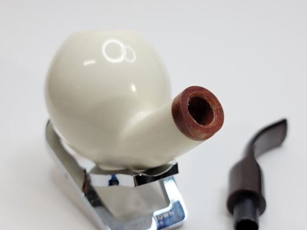 Large MBSD Meerschaum Bent Ball Block Meerschaum Tobacco Pipe, 9mm Filter [SOLD OUT] - Image 17