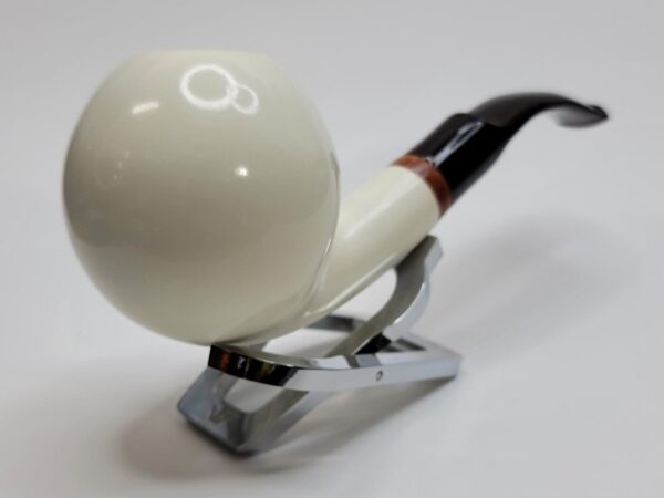 Large MBSD Meerschaum Bent Ball Block Meerschaum Tobacco Pipe, 9mm Filter [SOLD OUT] - Image 7
