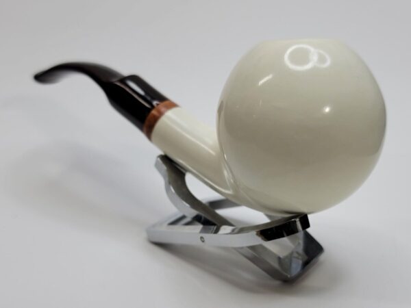 Large MBSD Meerschaum Bent Ball Block Meerschaum Tobacco Pipe, 9mm Filter [SOLD OUT] - Image 10