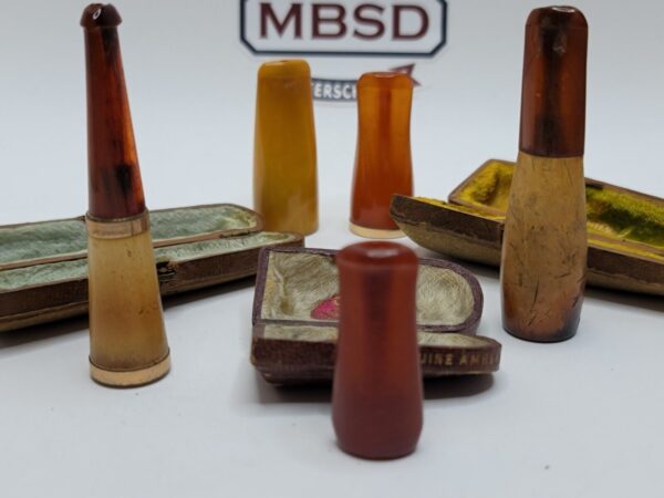 Lot Of 5 Vintage And Antique Meerschaum And Amber Meerschaum Holder Pipes [SOLD OUT] - Image 5