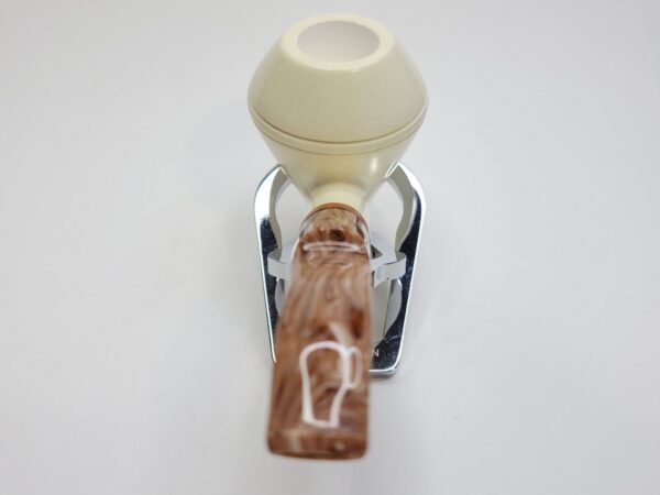 MBSD Meerschaum Bent Rhodesian Block Meerschaum Tobacco Pipe, 9mm Filter, Case [SOLD OUT] - Image 11