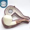 MBSD Meerschaum Bent Rhodesian Block Meerschaum Tobacco Pipe, 9mm Filter, Case [SOLD OUT]