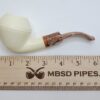 MBSD Meerschaum Bent Rhodesian Block Meerschaum Tobacco Pipe, 9mm Filter, Case [SOLD OUT] - Image 15