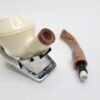MBSD Meerschaum Bent Rhodesian Block Meerschaum Tobacco Pipe, 9mm Filter, Case [SOLD OUT] - Image 17