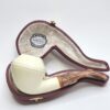 MBSD Meerschaum Bent Rhodesian Block Meerschaum Tobacco Pipe, 9mm Filter, Case [SOLD OUT] - Image 3