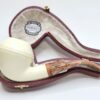 MBSD Meerschaum Bent Rhodesian Block Meerschaum Tobacco Pipe, 9mm Filter, Case [SOLD OUT] - Image 4