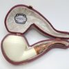 MBSD Meerschaum Bent Rhodesian Block Meerschaum Tobacco Pipe, 9mm Filter, Case [SOLD OUT] - Image 5