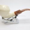 MBSD Meerschaum Bent Rhodesian Block Meerschaum Tobacco Pipe, 9mm Filter, Case [SOLD OUT] - Image 7