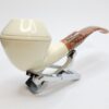 MBSD Meerschaum Bent Rhodesian Block Meerschaum Tobacco Pipe, 9mm Filter, Case [SOLD OUT] - Image 8