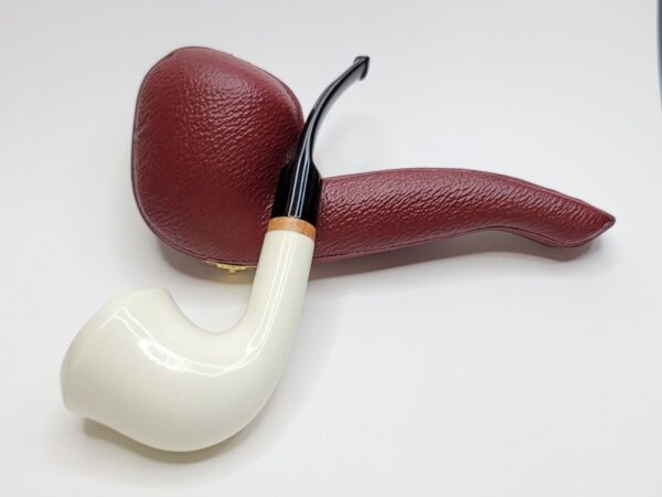 MBSD Meerschaum Deluxe Bent Calabash Block Meerschaum Tobacco Pipe, 9mm Filter [SOLD OUT] - Image 6