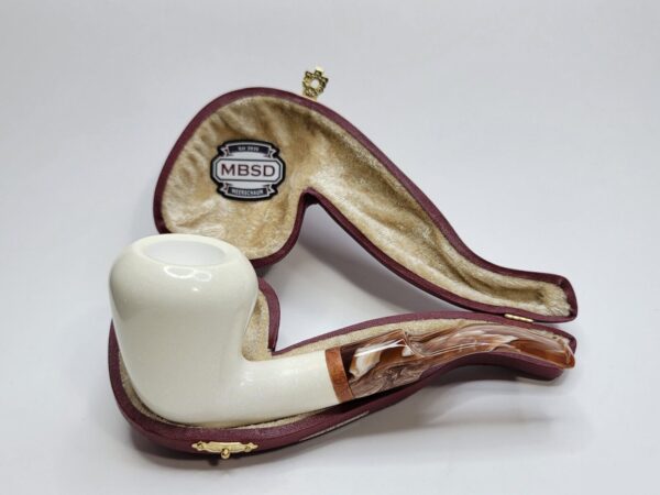 MBSD Meerschaum Deluxe Calabash Block Meerschaum Tobacco Pipe, 9mm [SOLD OUT] - Image 3