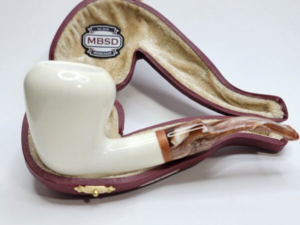 MBSD Meerschaum Deluxe Calabash Block Meerschaum Tobacco Pipe, 9mm [SOLD OUT] - Image 4