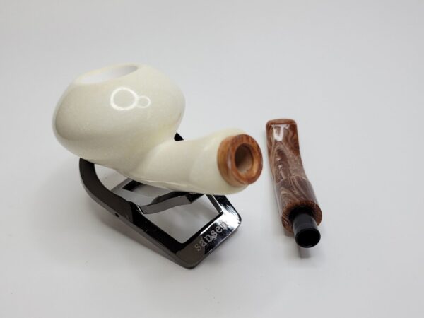 MBSD Meerschaum Deluxe Squat Tomato Block Meerschaum Tobacco Pipe, 9mm Filter [SOLD OUT] - Image 20