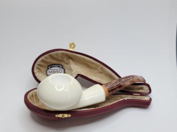 MBSD Meerschaum Deluxe Squat Tomato Block Meerschaum Tobacco Pipe, 9mm Filter [SOLD OUT] - Image 3
