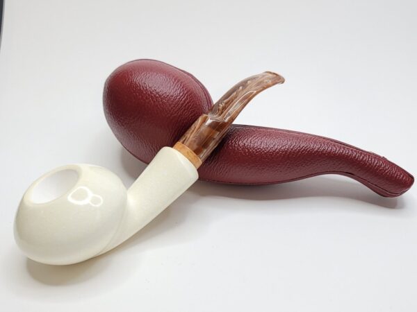 MBSD Meerschaum Deluxe Squat Tomato Block Meerschaum Tobacco Pipe, 9mm Filter [SOLD OUT] - Image 7