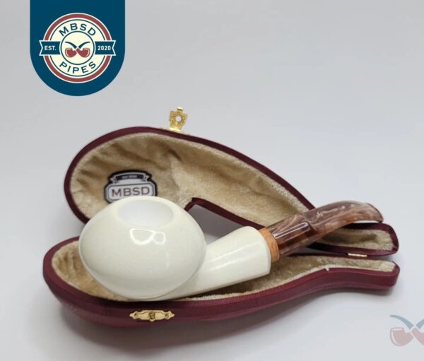 MBSD Meerschaum Deluxe Squat Tomato Block Meerschaum Tobacco Pipe, 9mm Filter [SOLD OUT]
