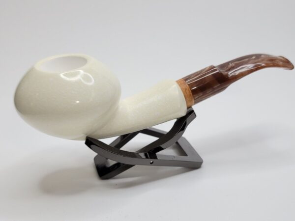 MBSD Meerschaum Deluxe Squat Tomato Block Meerschaum Tobacco Pipe, 9mm Filter [SOLD OUT] - Image 8