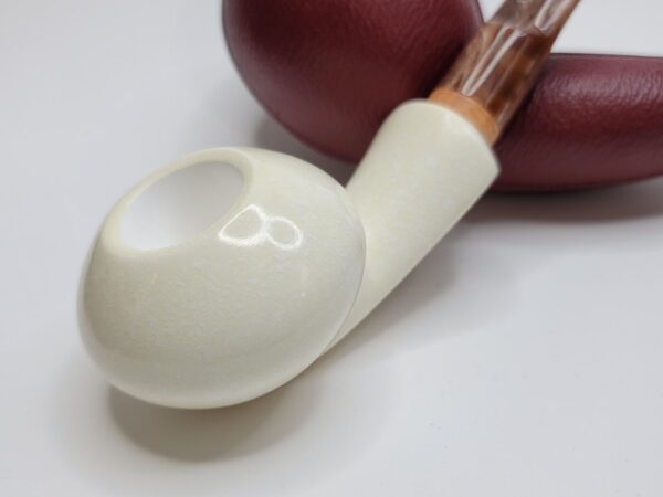MBSD Meerschaum Deluxe Squat Tomato Block Meerschaum Tobacco Pipe, 9mm Filter [SOLD OUT] - Image 10