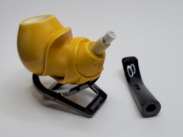MBSD Meerschaum Masters Sadik Yanik Freehand Block Meerschaum Tobacco Pipe, 9mm [SOLD OUT] - Image 16